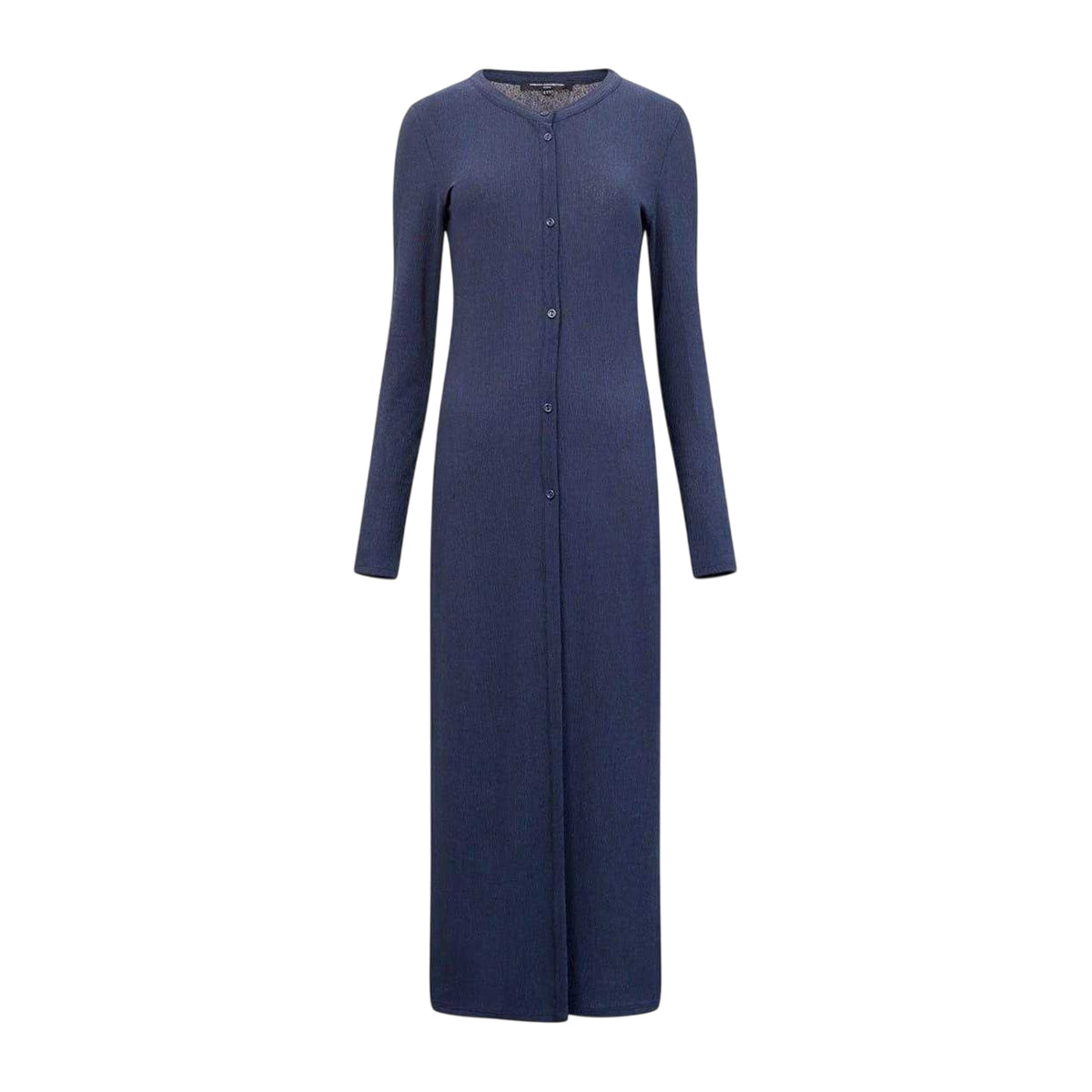 Blue - Front - French Connection Womens-Ladies Meera Ribbed Maxi Dress