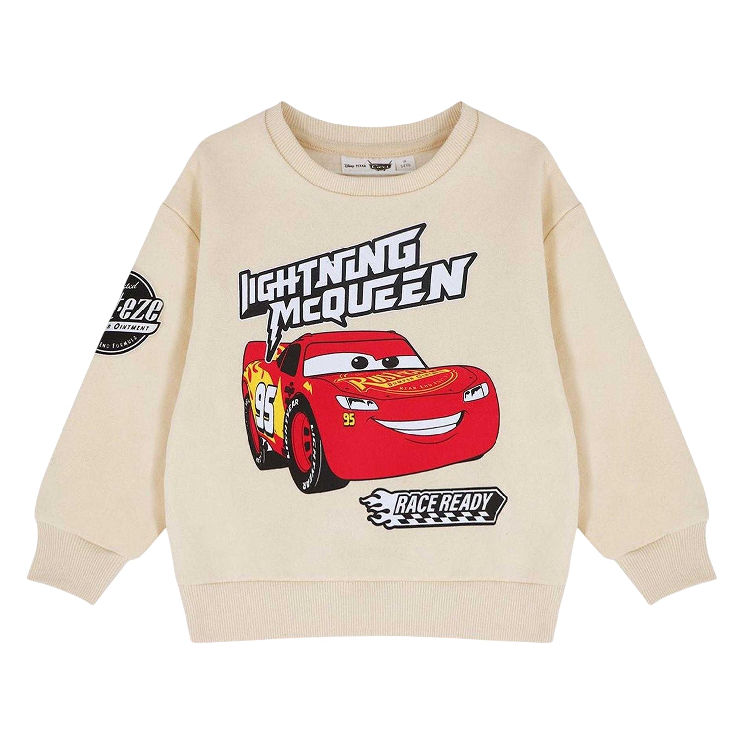 Coral - Front - Cars Childrens-Kids Lightning McQueen Everyday Sweatshirt