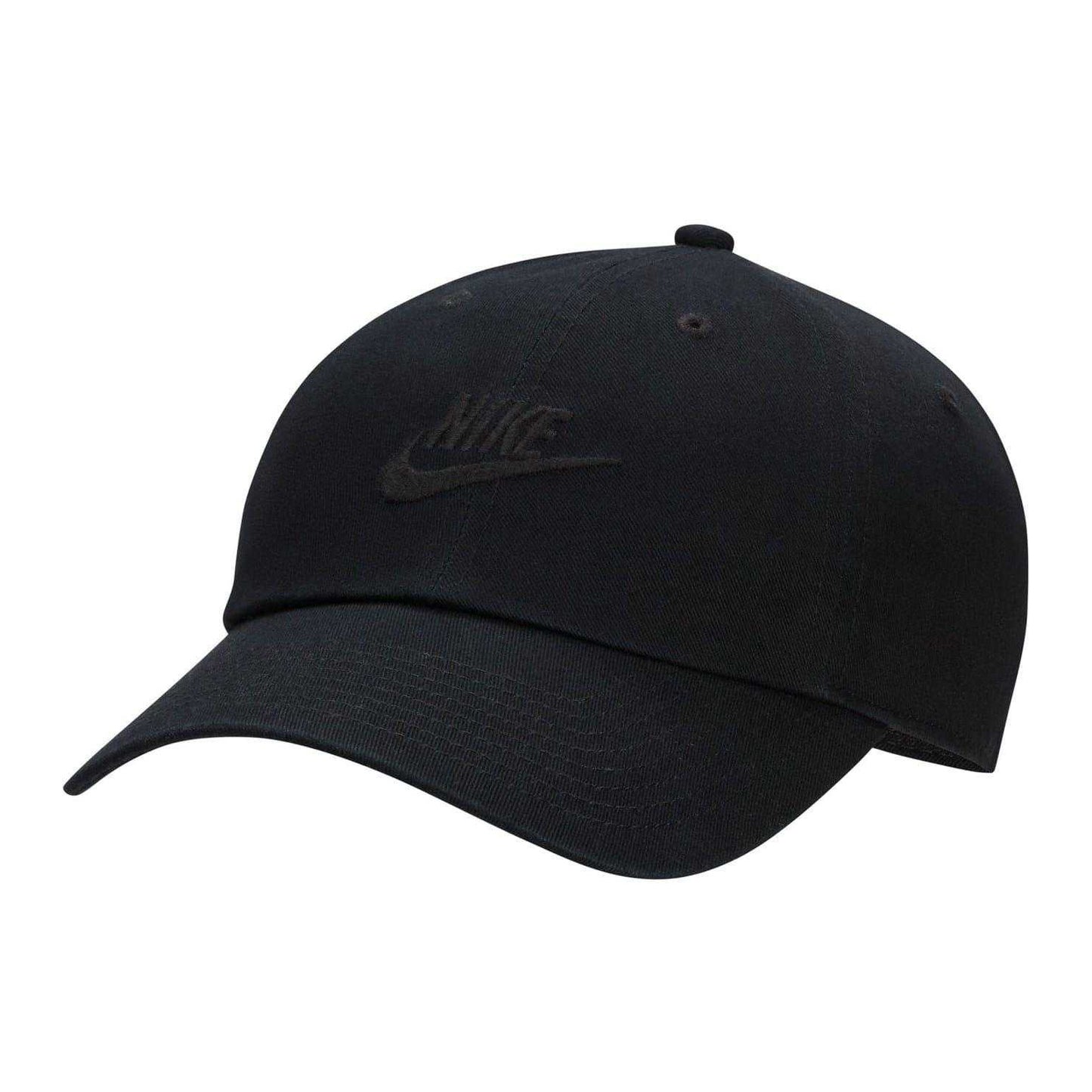 Black - Front - Nike Unisex Adult Heritage 86 Futura Washed Baseball Cap