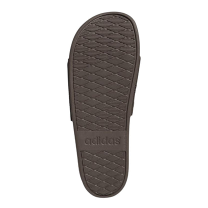 Olive Strata - Pack Shot - Adidas Mens Adilette Comfort 3 Stripes Flat Slides