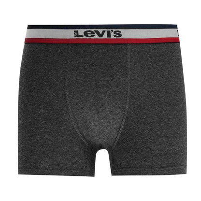 Black - Side - Levis Childrens-Kids Sports Boxer Shorts (Pack of 2)