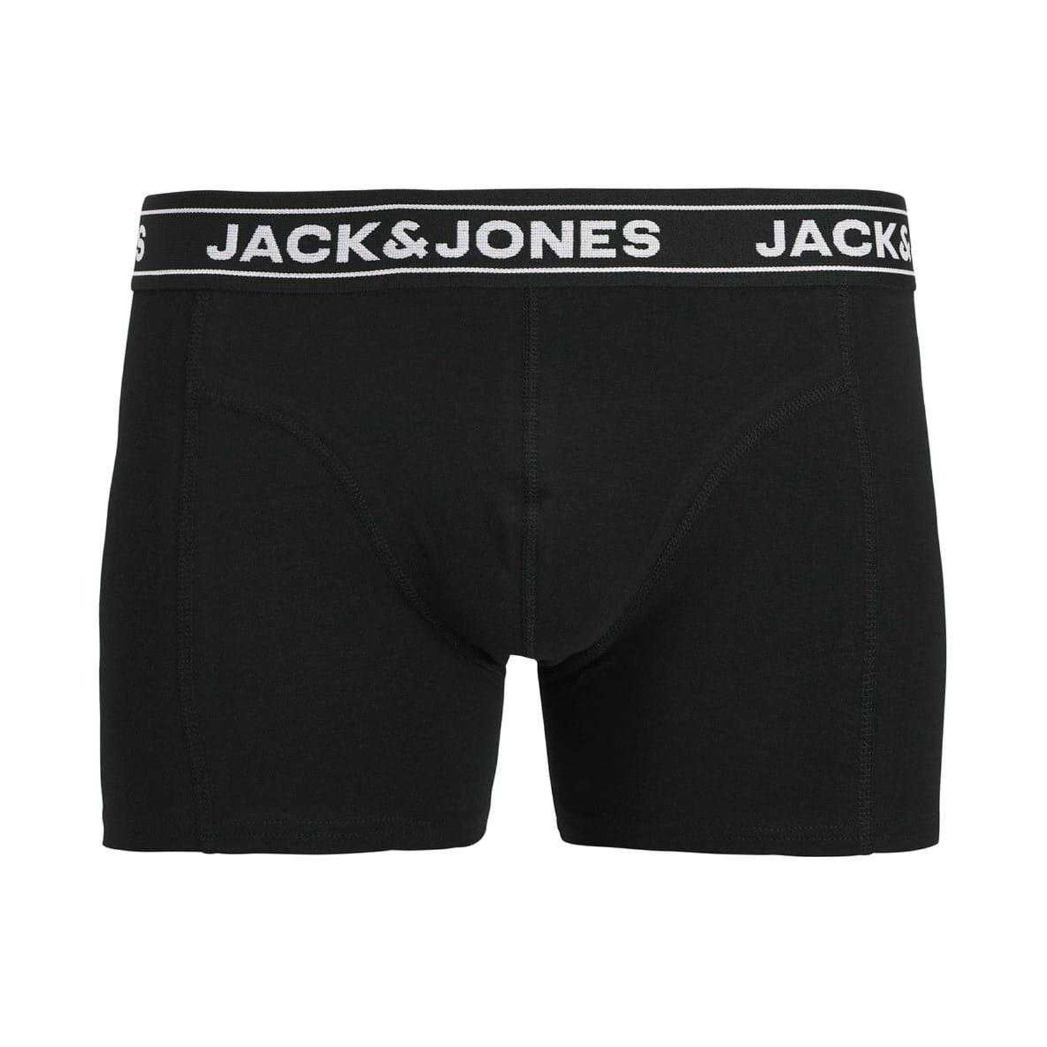 Black - Back - Jack And Jones Mens Elasticated Boxer Shorts (Pack of 7)