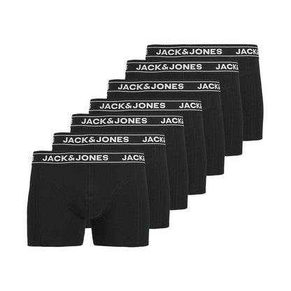 Black - Front - Jack And Jones Mens Elasticated Boxer Shorts (Pack of 7)