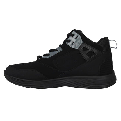 Black-Charcoal - Side - Rise Mens Diverse PU Basketball Shoes