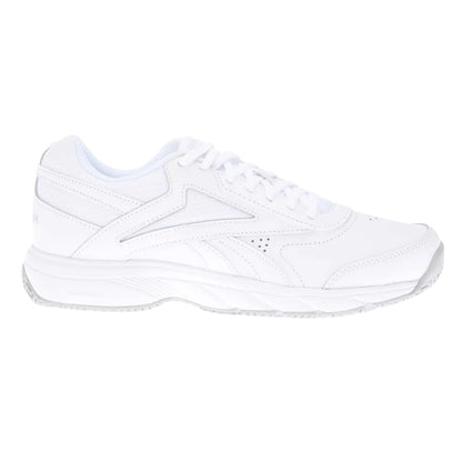 White - Side - Reebok Womens-Ladies Work N Cushion 4.0 Leather Trainers