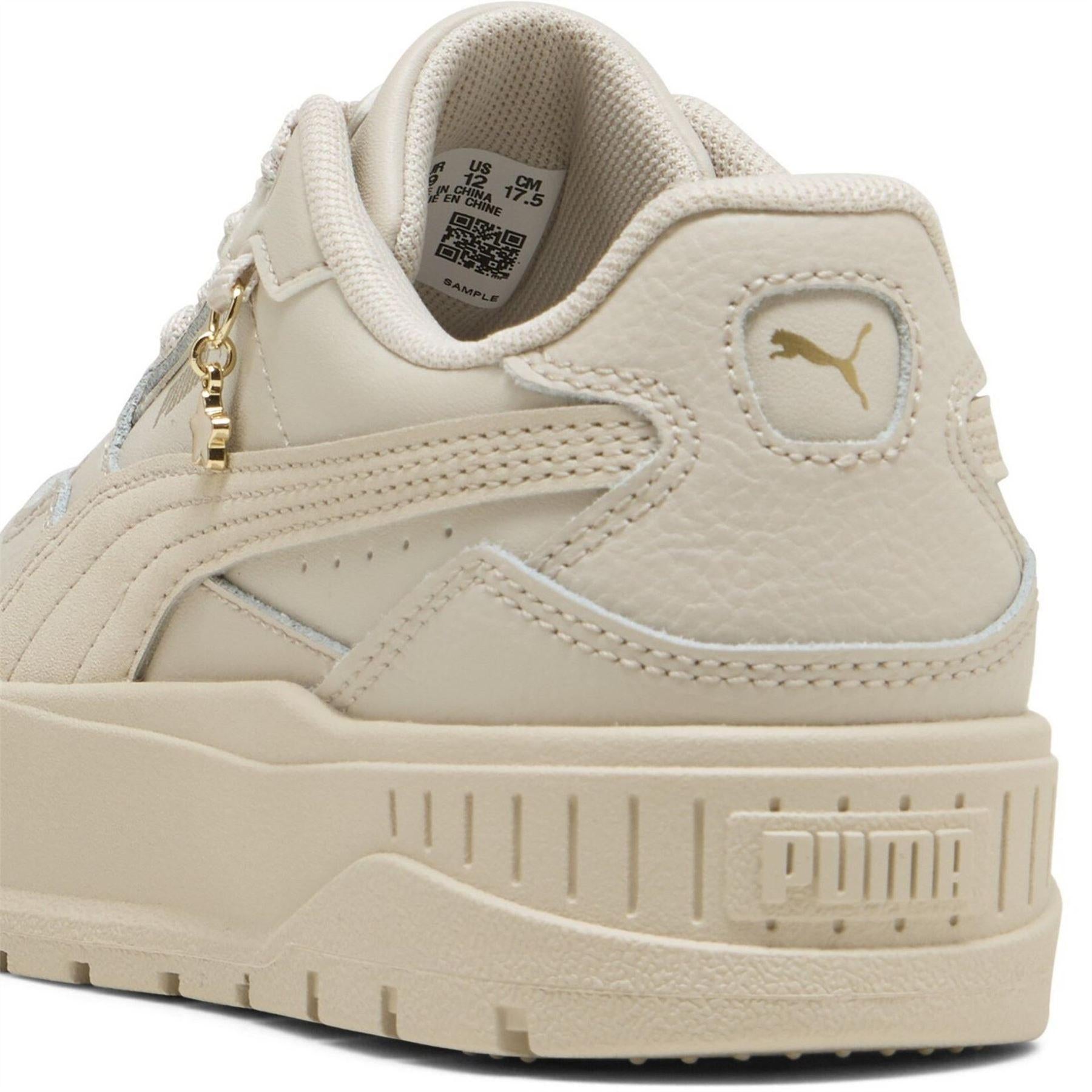 Silver - Pack Shot - Puma Childrens-Kids Karmen II Leather Platform Trainers