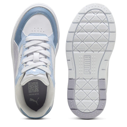 White-Lilac - Side - Puma Childrens-Kids Karmen II Leather Platform Trainers
