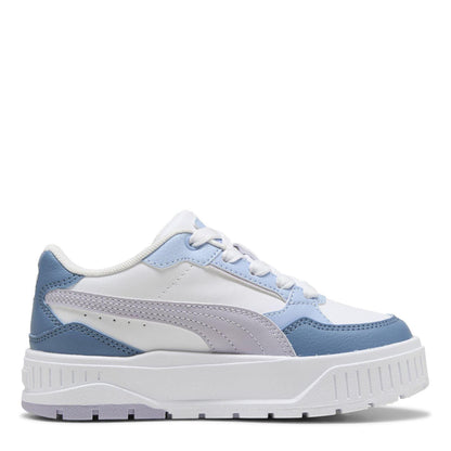 White-Lilac - Lifestyle - Puma Childrens-Kids Karmen II Leather Platform Trainers