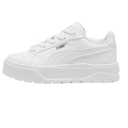 White - Back - Puma Childrens-Kids Karmen II Leather Platform Trainers