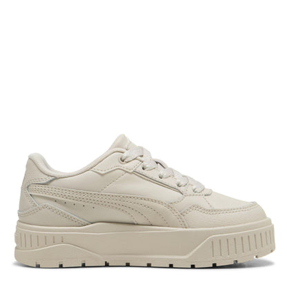 Silver - Lifestyle - Puma Childrens-Kids Karmen II Leather Platform Trainers