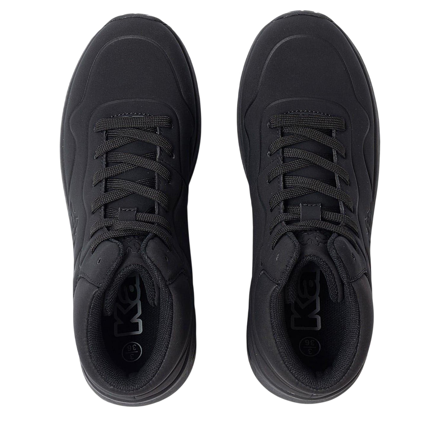 Black - Lifestyle - Kappa Childrens-Kids Bolla Synthetic Leather High Top Trainers