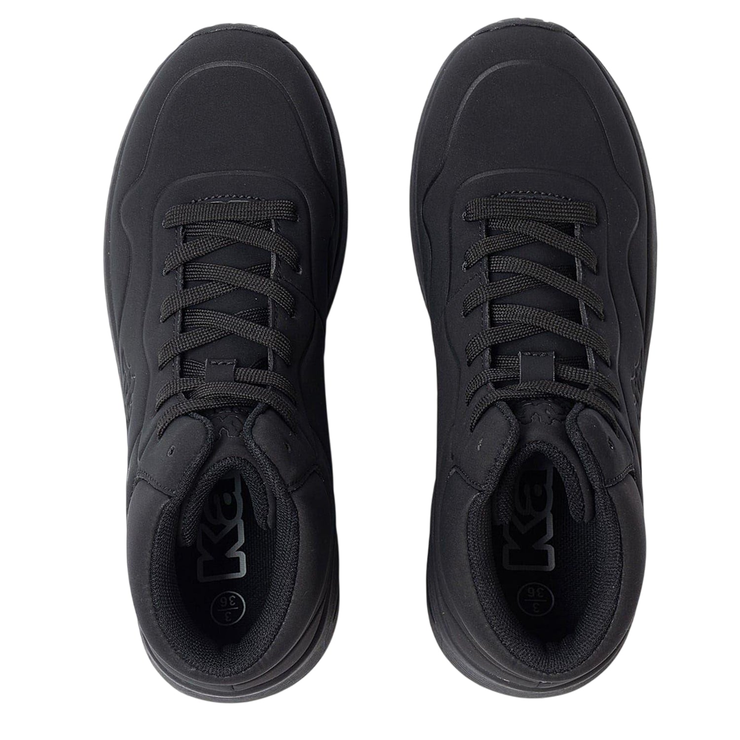 Black - Lifestyle - Kappa Childrens-Kids Bolla Synthetic Leather High Top Trainers