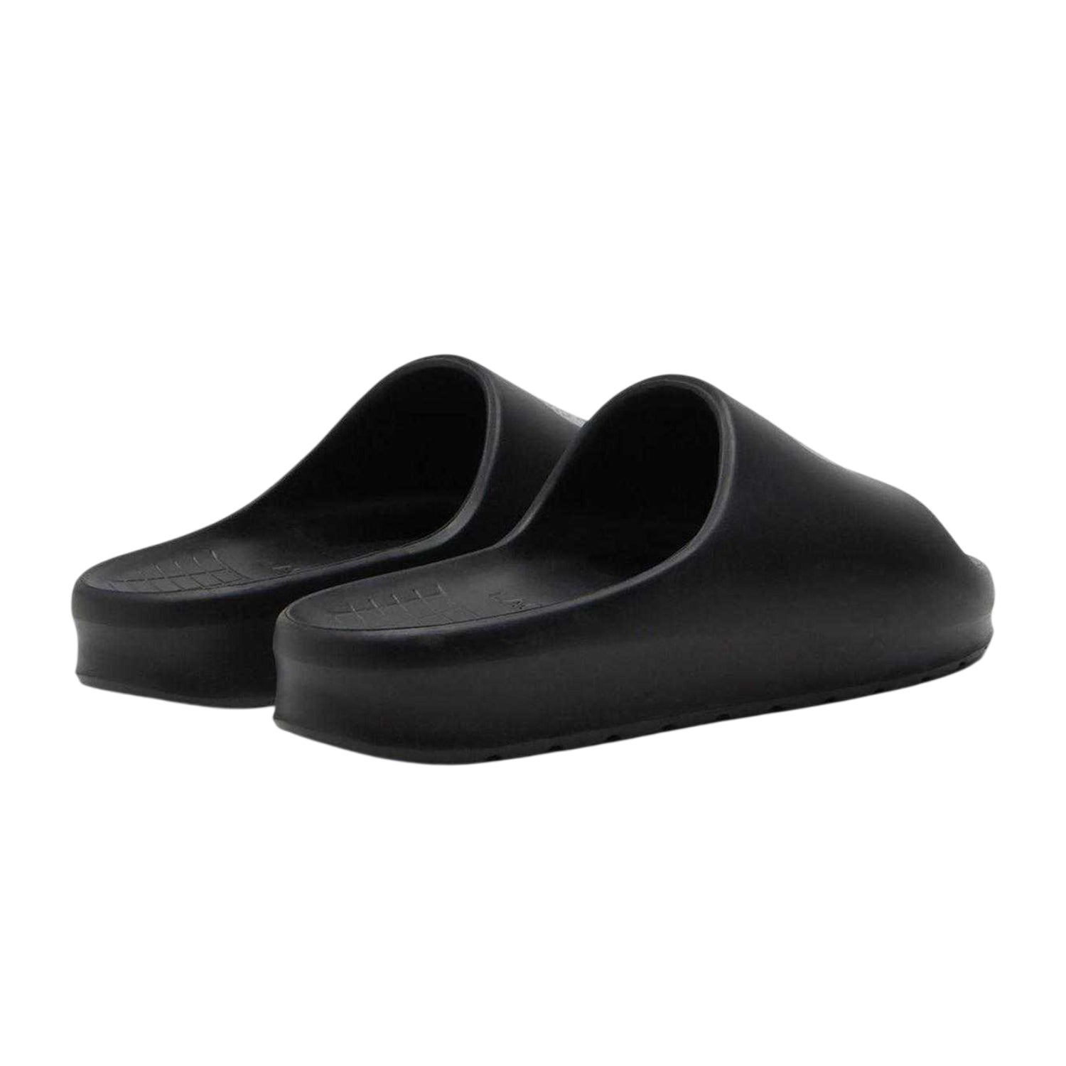 Grey - Back - Lacoste Mens Serve Crocodile Holiday Sliders