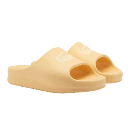 Yellow - Side - Lacoste Mens Serve Crocodile Holiday Sliders
