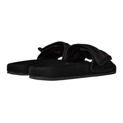 Black - Back - Heron Preston Unisex Adult Cotton Flat Sliders