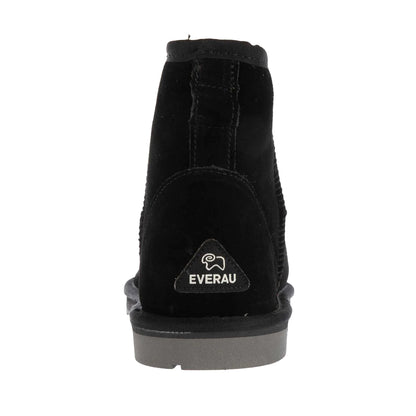 Black - Back - EverAu Womens-Ladies Emu Mini Cow Suede Classic Boots