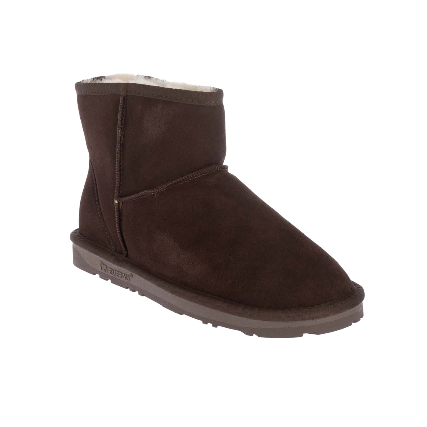 Brown - Front - EverAu Womens-Ladies Emu Mini Cow Suede Classic Boots