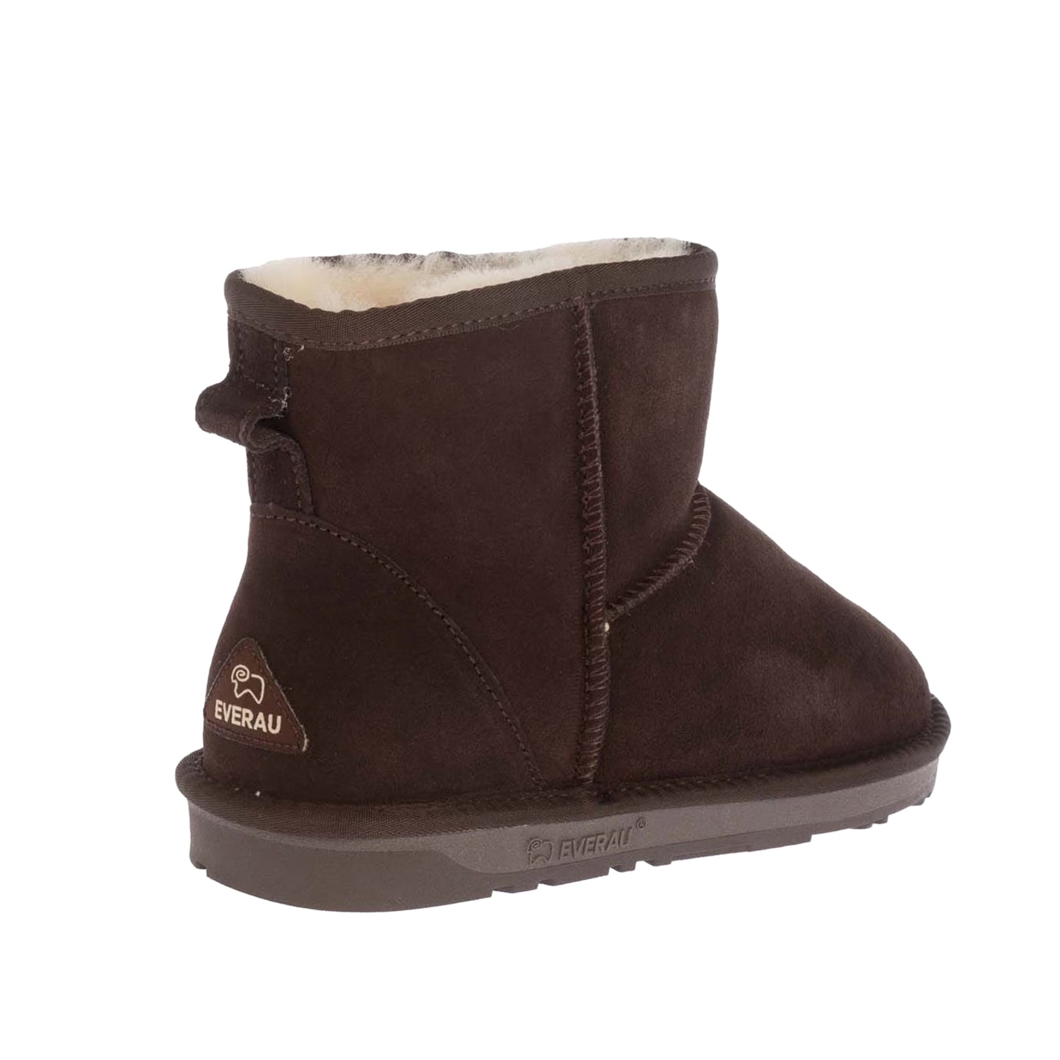 Brown - Back - EverAu Womens-Ladies Emu Mini Cow Suede Classic Boots