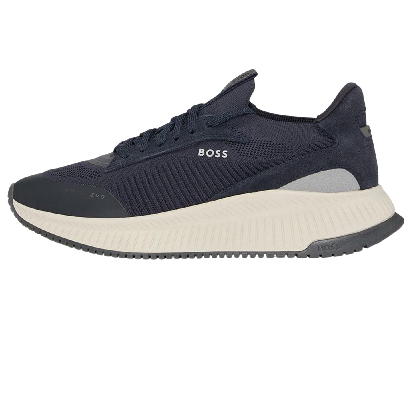 Navy - Back - Boss Mens TTNM EVO Suede Trainers