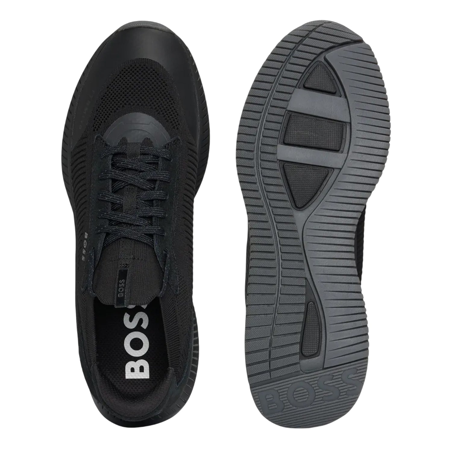 Black - Lifestyle - Boss Mens TTNM EVO Suede Trainers