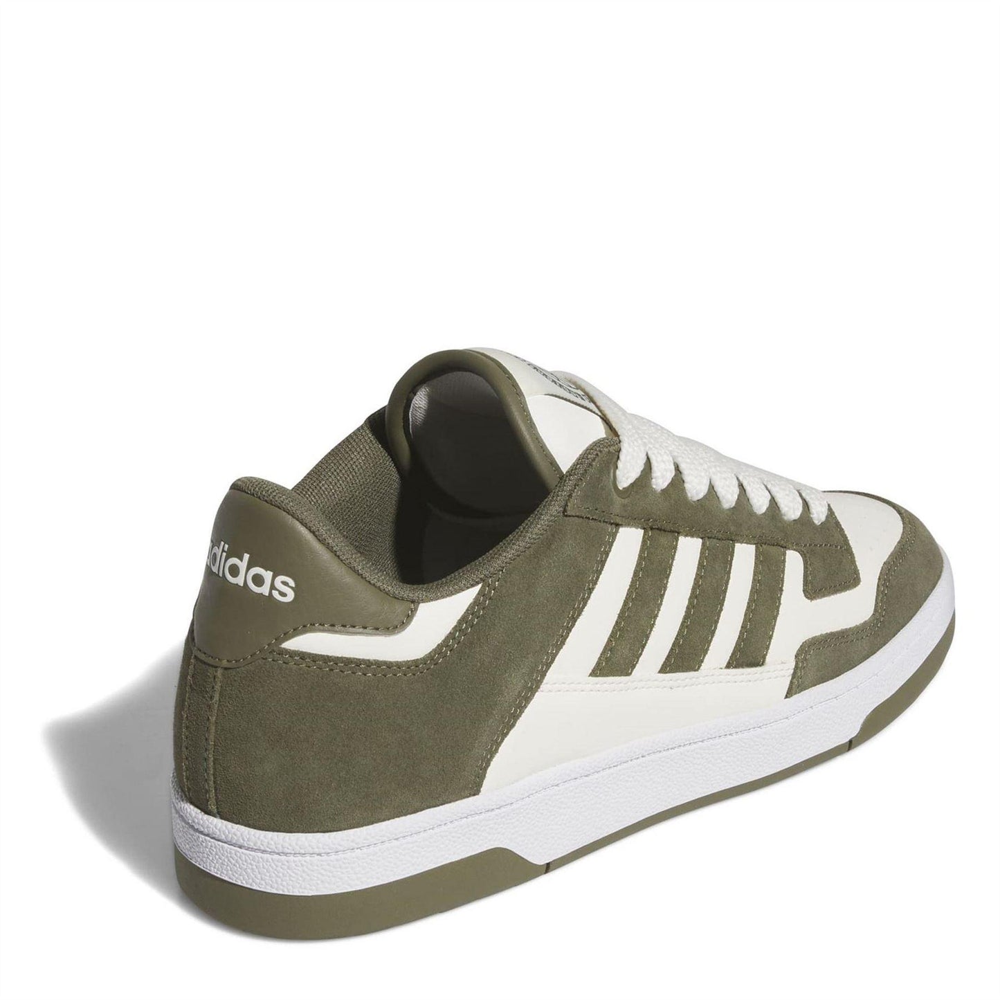 Olive-White - Lifestyle - Adidas Mens Rapid Court Suede Trainers
