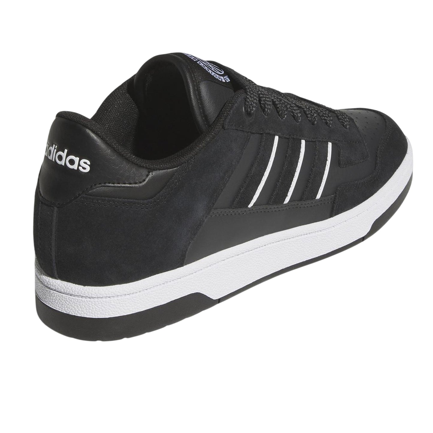 Black - Back - Adidas Mens Rapid Court Suede Trainers
