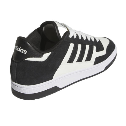 Black-White - Back - Adidas Mens Rapid Court Suede Trainers