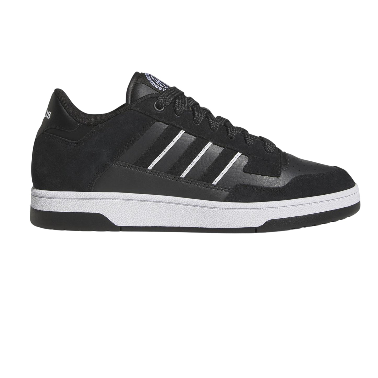 Black - Front - Adidas Mens Rapid Court Suede Trainers