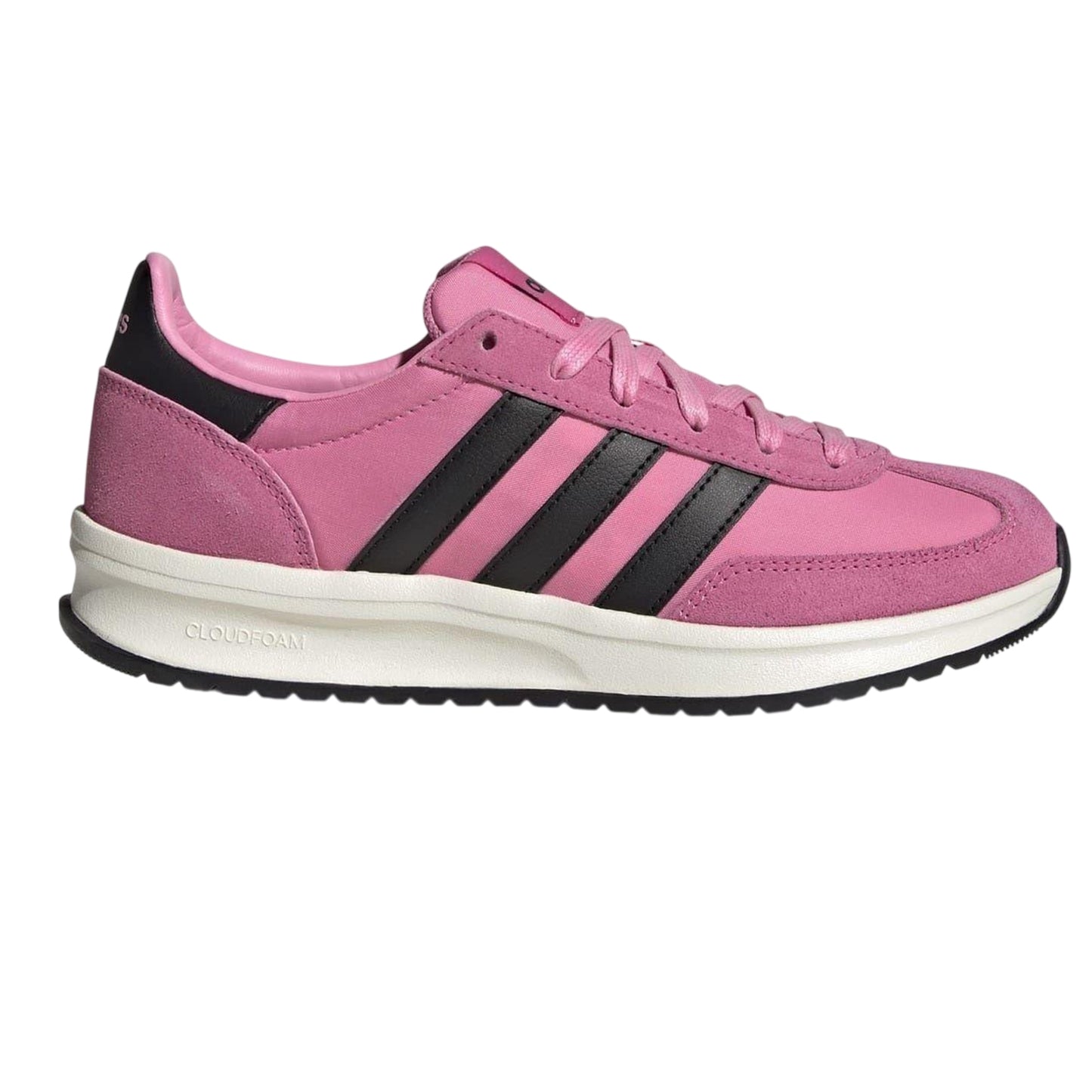 Pink-Navy-Gum - Front - Adidas Womens-Ladies Run 70s 2.0 Retro Leather Trainers