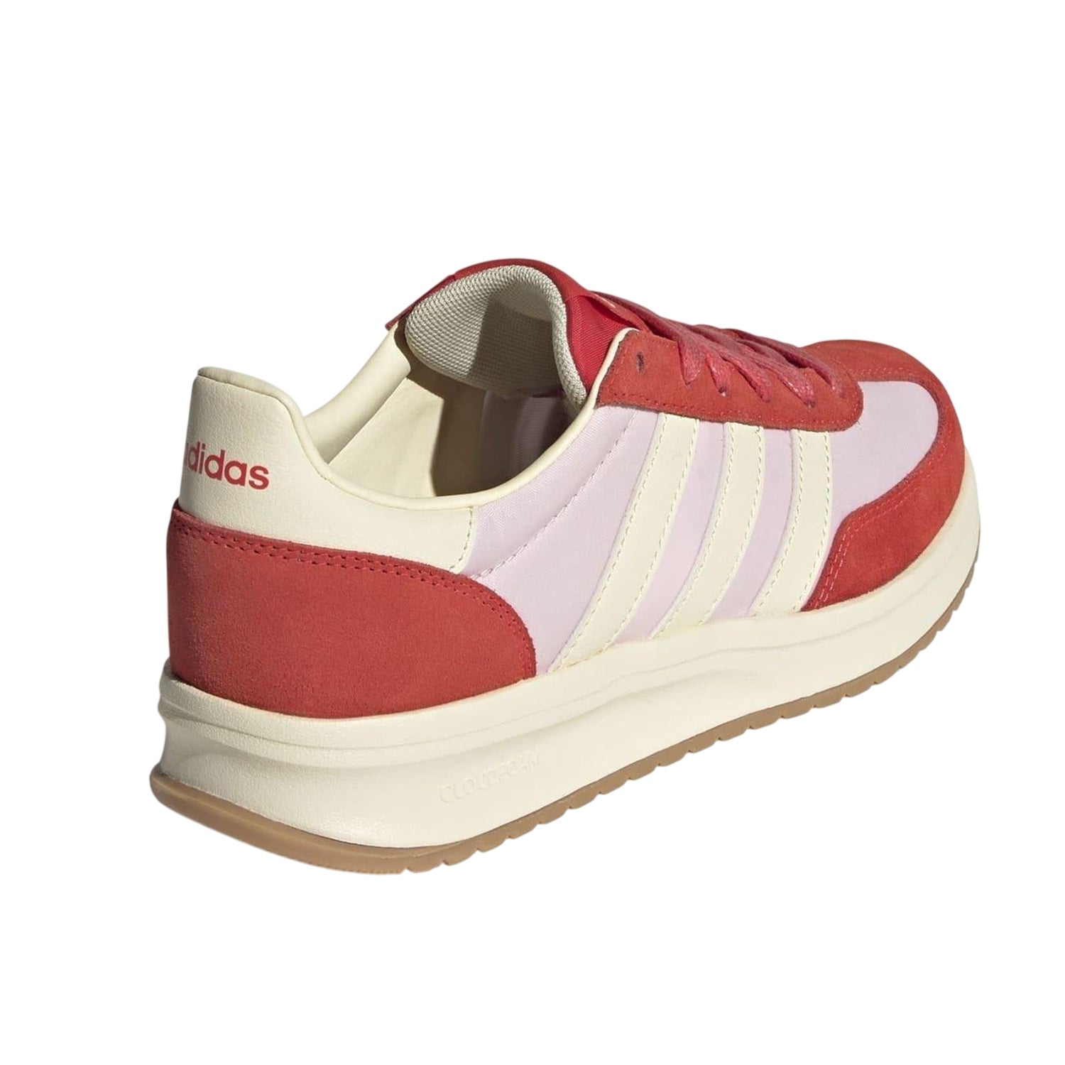 Red-Pink - Back - Adidas Womens-Ladies Run 70s 2.0 Retro Leather Trainers