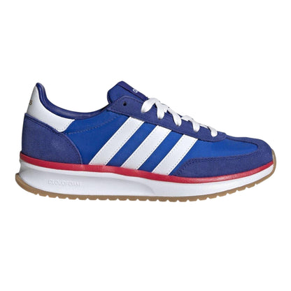 Royal Blue-White-Ruby - Front - Adidas Womens-Ladies Run 70s 2.0 Retro Leather Trainers