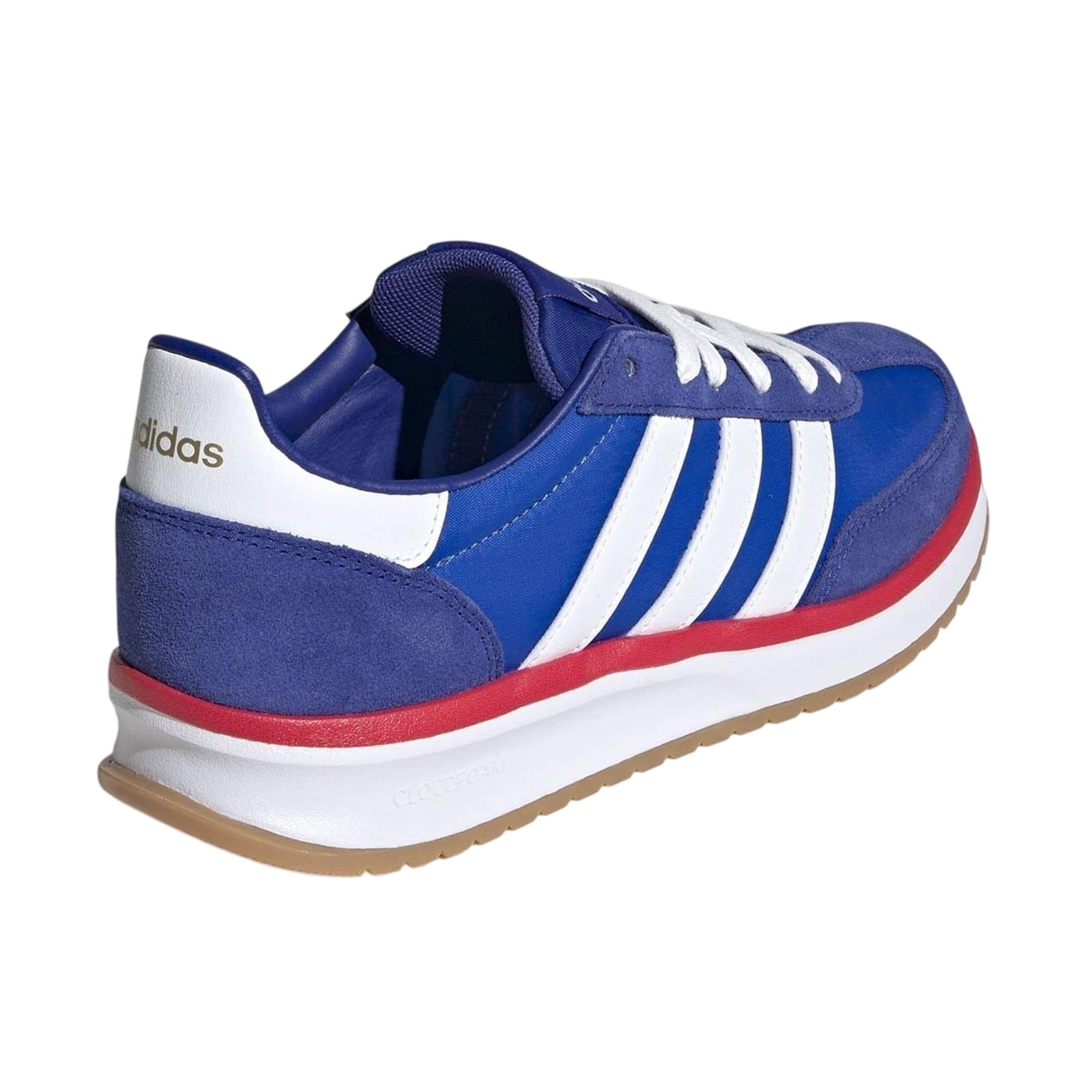 Royal Blue-White-Ruby - Back - Adidas Womens-Ladies Run 70s 2.0 Retro Leather Trainers