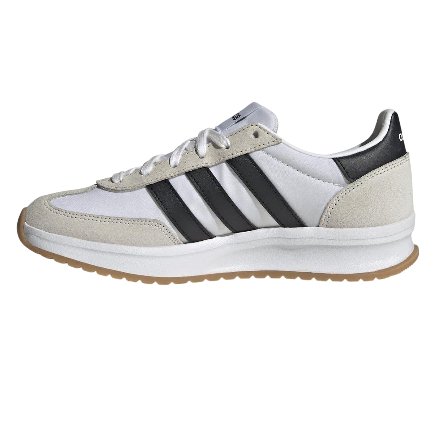 White-Black - Side - Adidas Womens-Ladies Run 70s 2.0 Retro Leather Trainers