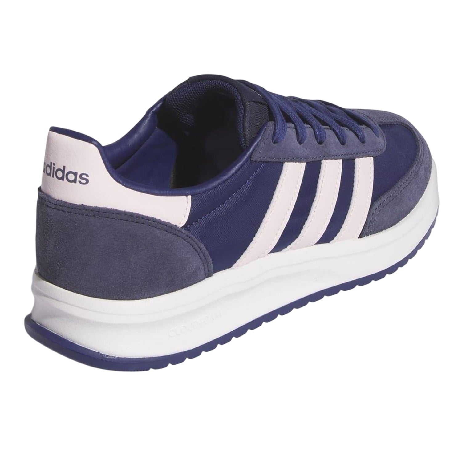 Navy-Pink - Back - Adidas Womens-Ladies Run 70s 2.0 Retro Leather Trainers