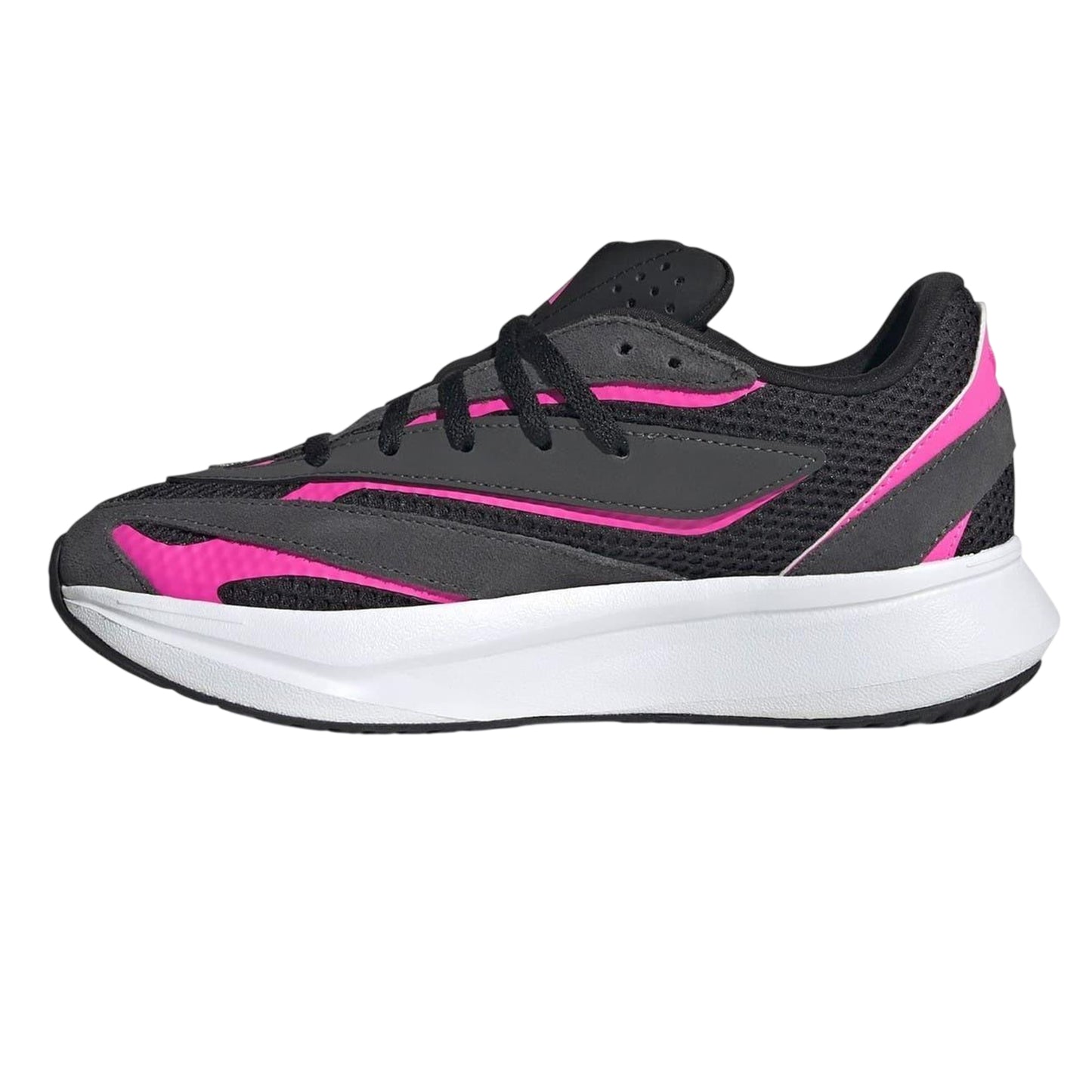 Black-Pink - Side - Adidas Childrens-Kids Lightblaze Leather Trainers