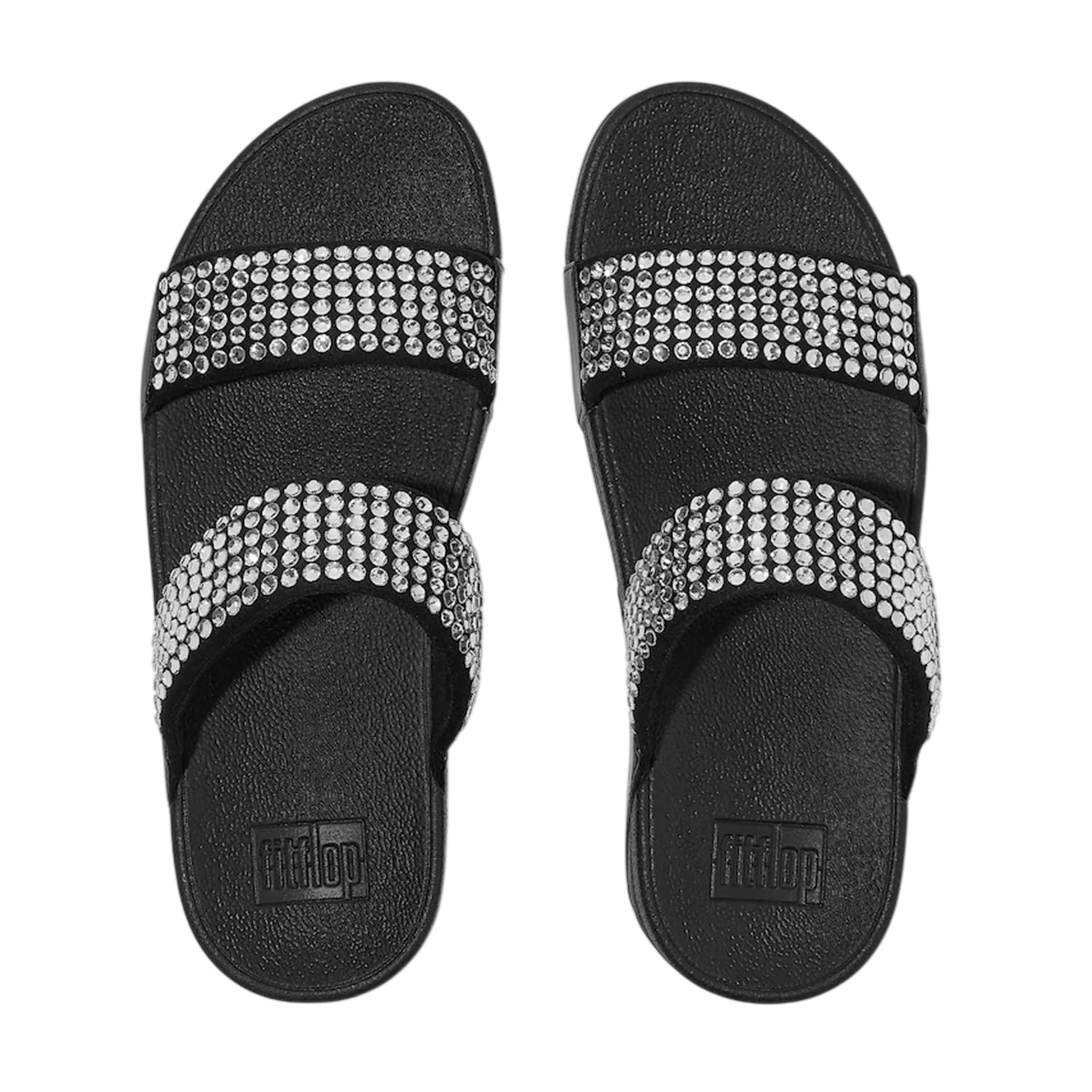 Black - Back - Fit Flop Womens-Ladies Comfort Sliders