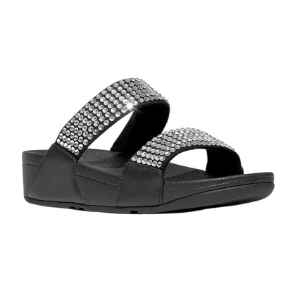 Black - Front - Fit Flop Womens-Ladies Comfort Sliders