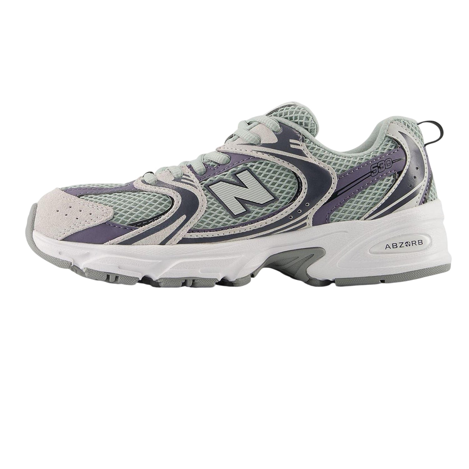 Grey - Back - New Balance Childrens-Kids 530 Leather Trainers
