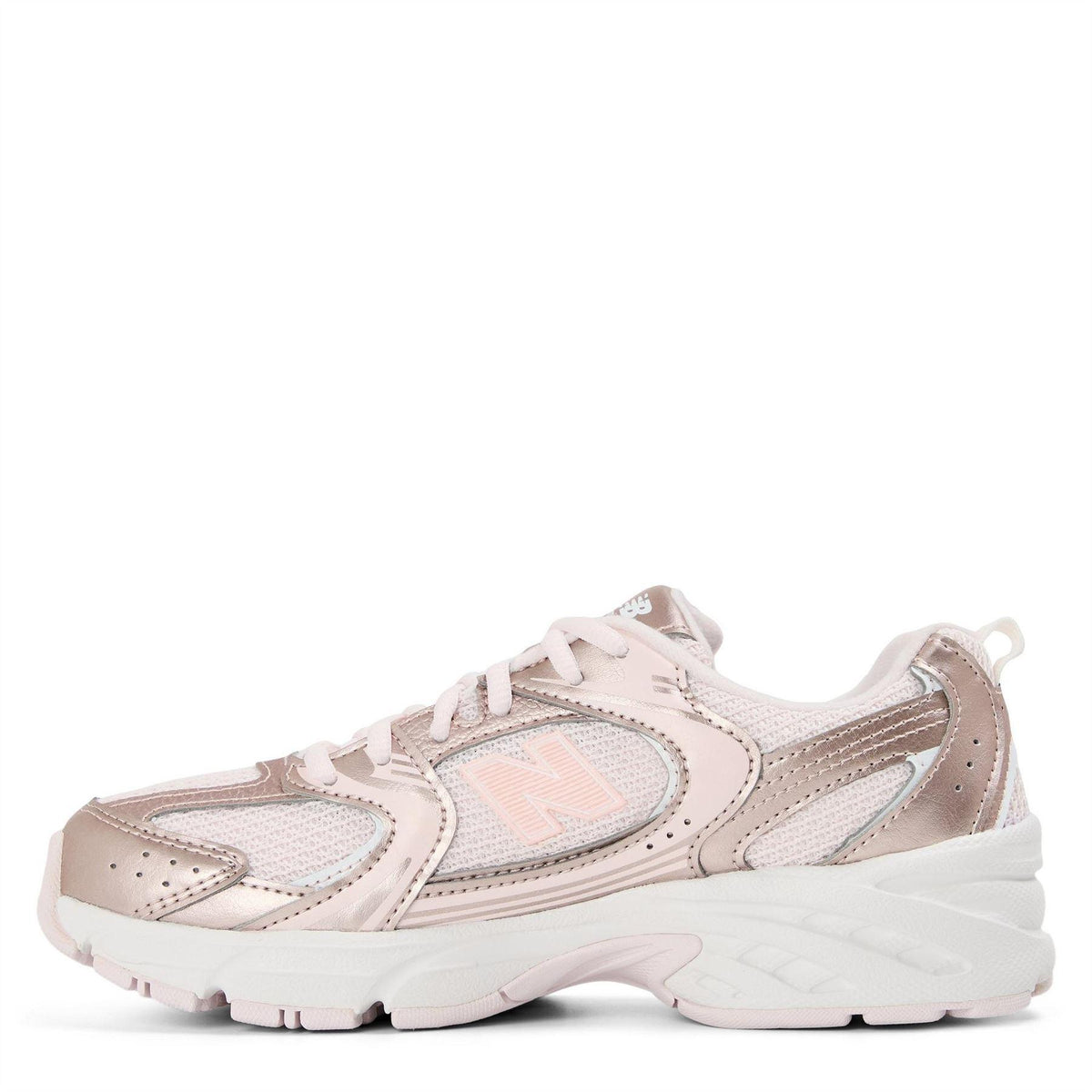 Shell Pink - Back - New Balance Childrens-Kids 530 Leather Trainers