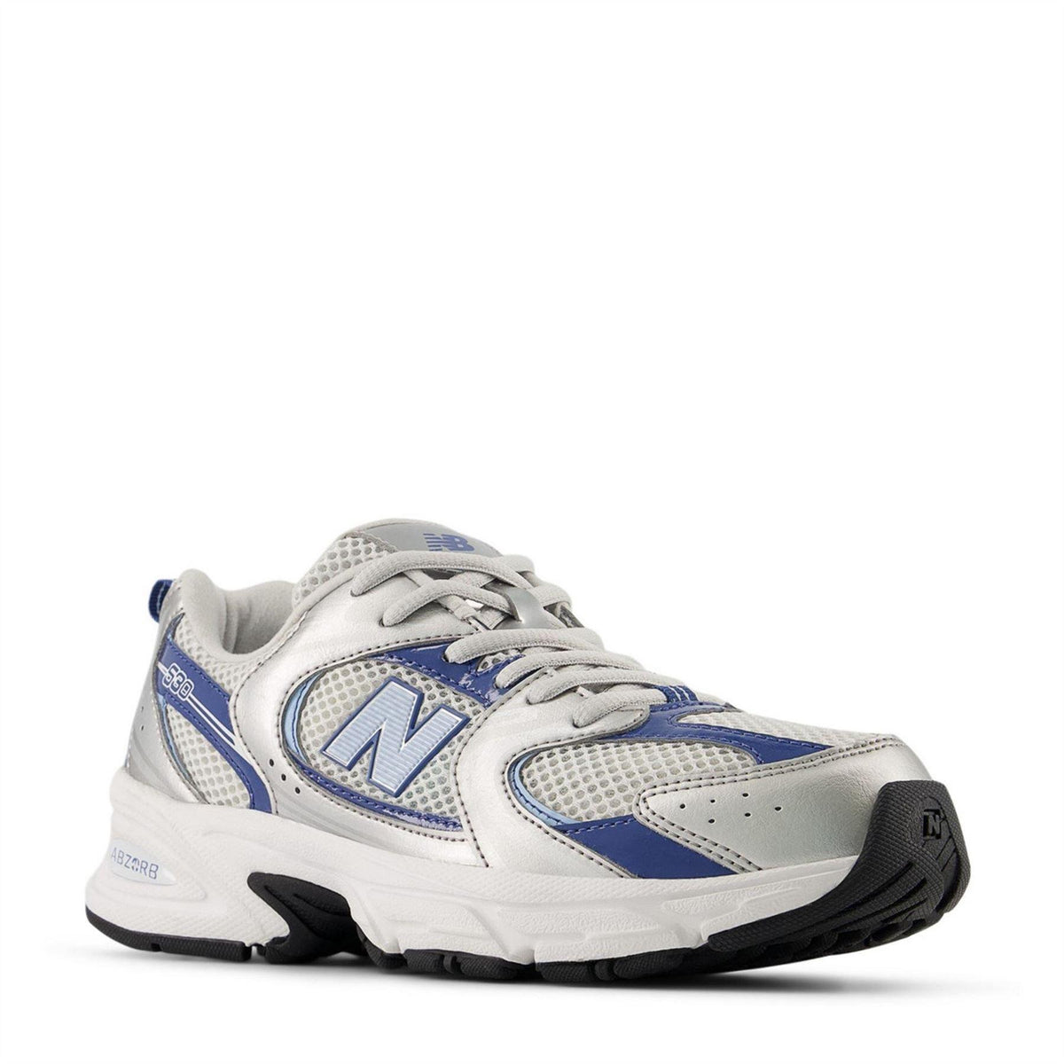 Blue - Side - New Balance Childrens-Kids 530 Leather Trainers