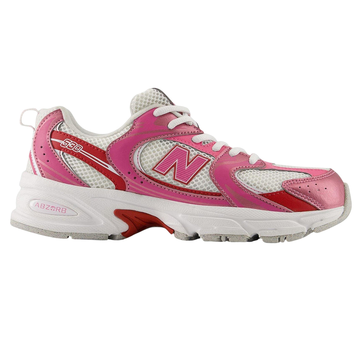 Pink - Front - New Balance Childrens-Kids 530 Leather Trainers