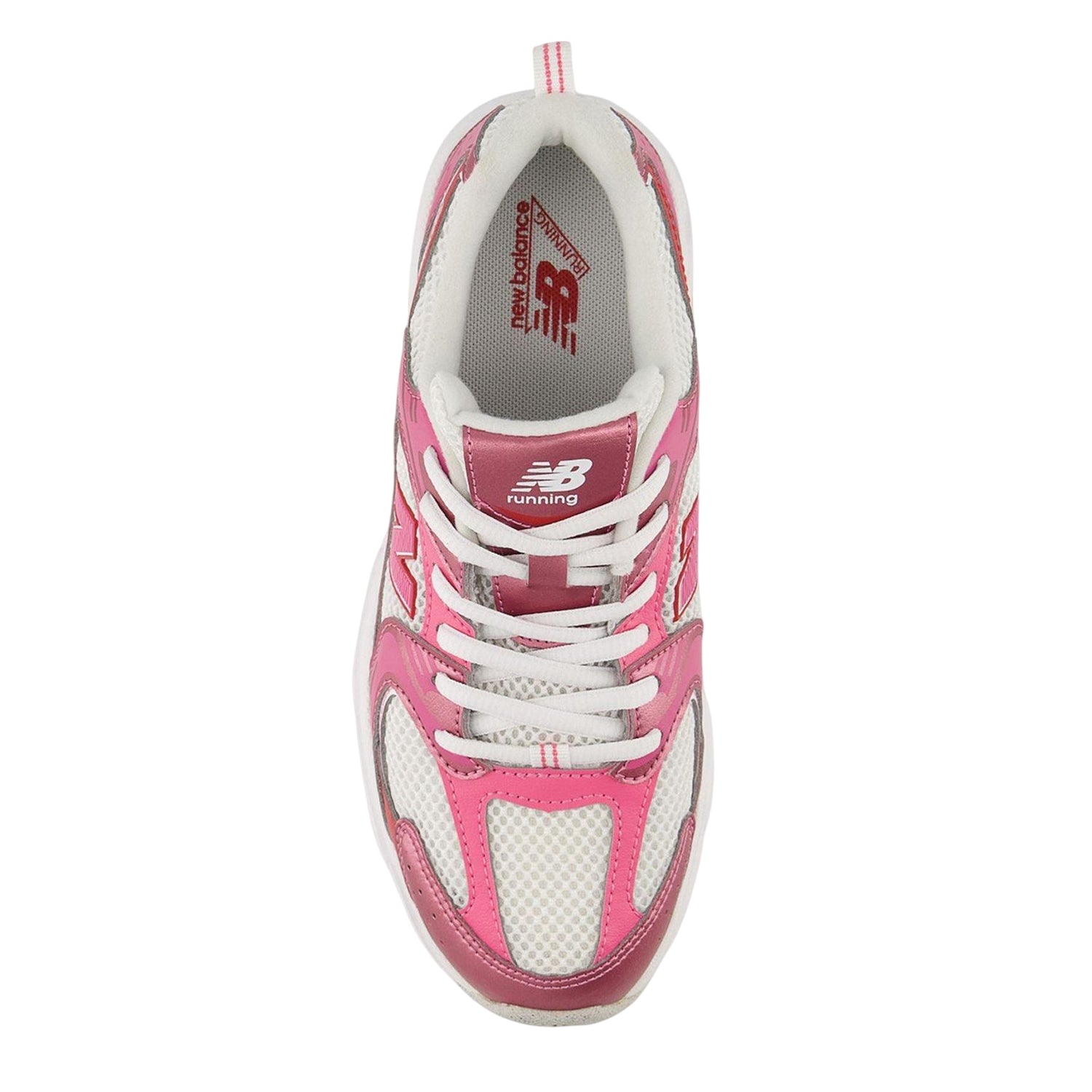 Pink - Side - New Balance Childrens-Kids 530 Leather Trainers