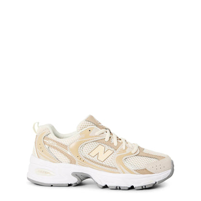 Linen-Stone - Front - New Balance Childrens-Kids 530 Leather Trainers