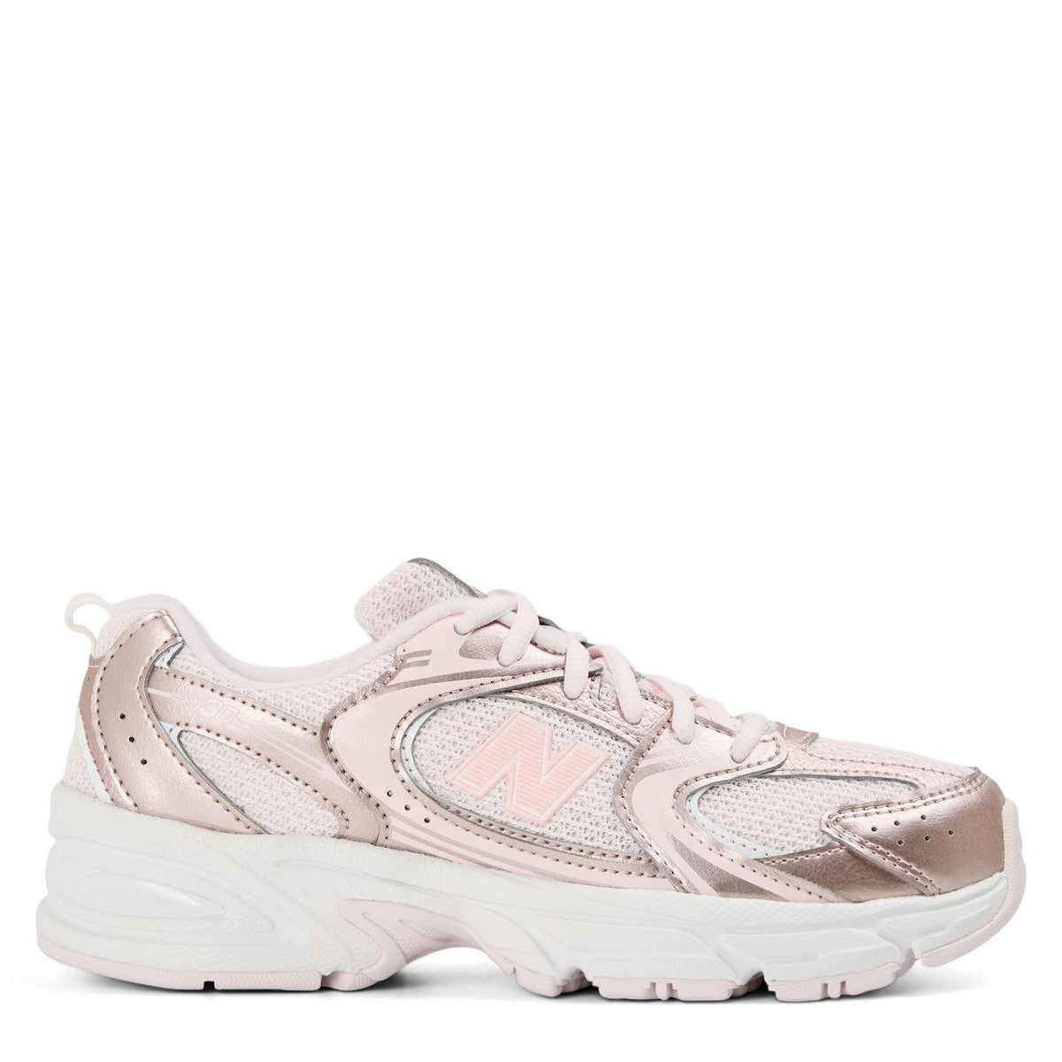Shell Pink - Front - New Balance Childrens-Kids 530 Leather Trainers