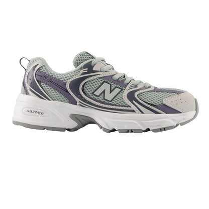 Grey - Front - New Balance Childrens-Kids 530 Leather Trainers