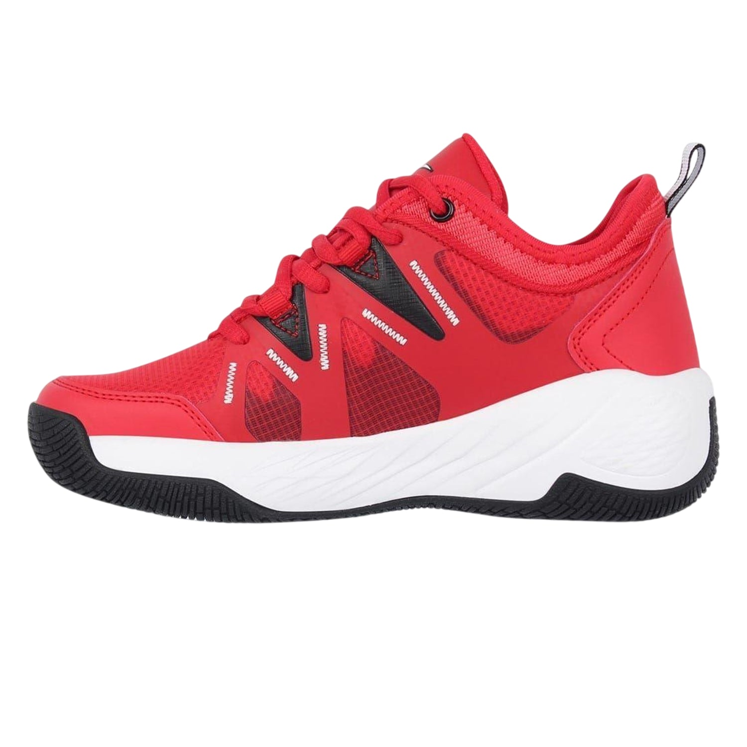 Red - Side - Everlast Womens-Ladies Mesh Basketball Trainers