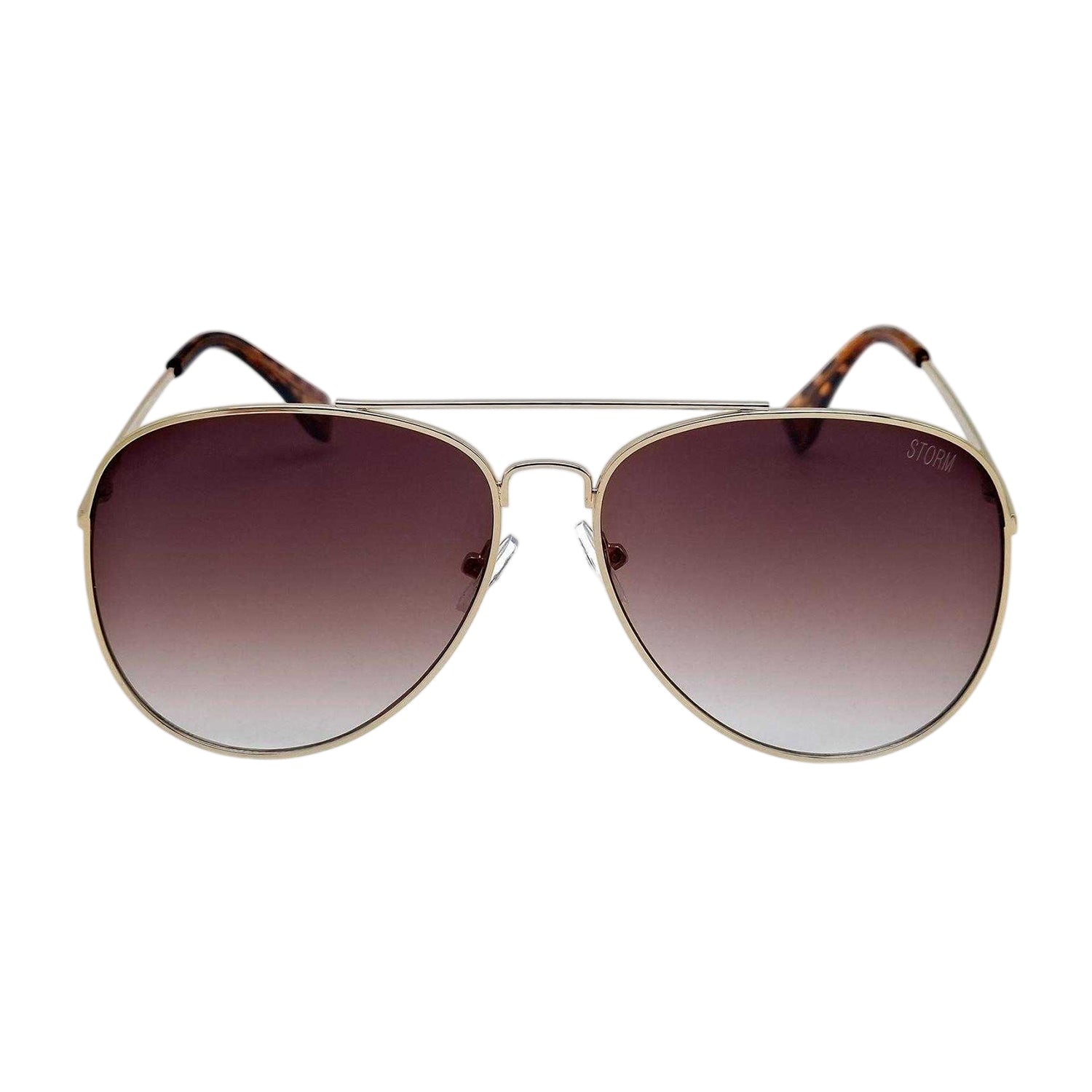 Gold - Back - Storm Unisex Adult Aviator Sunglasses