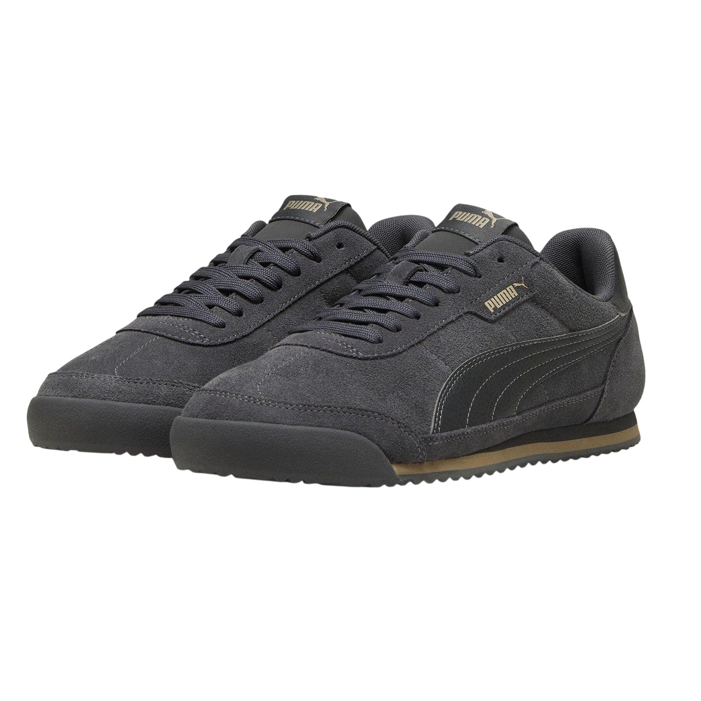 Alpine-Black - Side - Puma Mens Turino 2 Suede Trainers