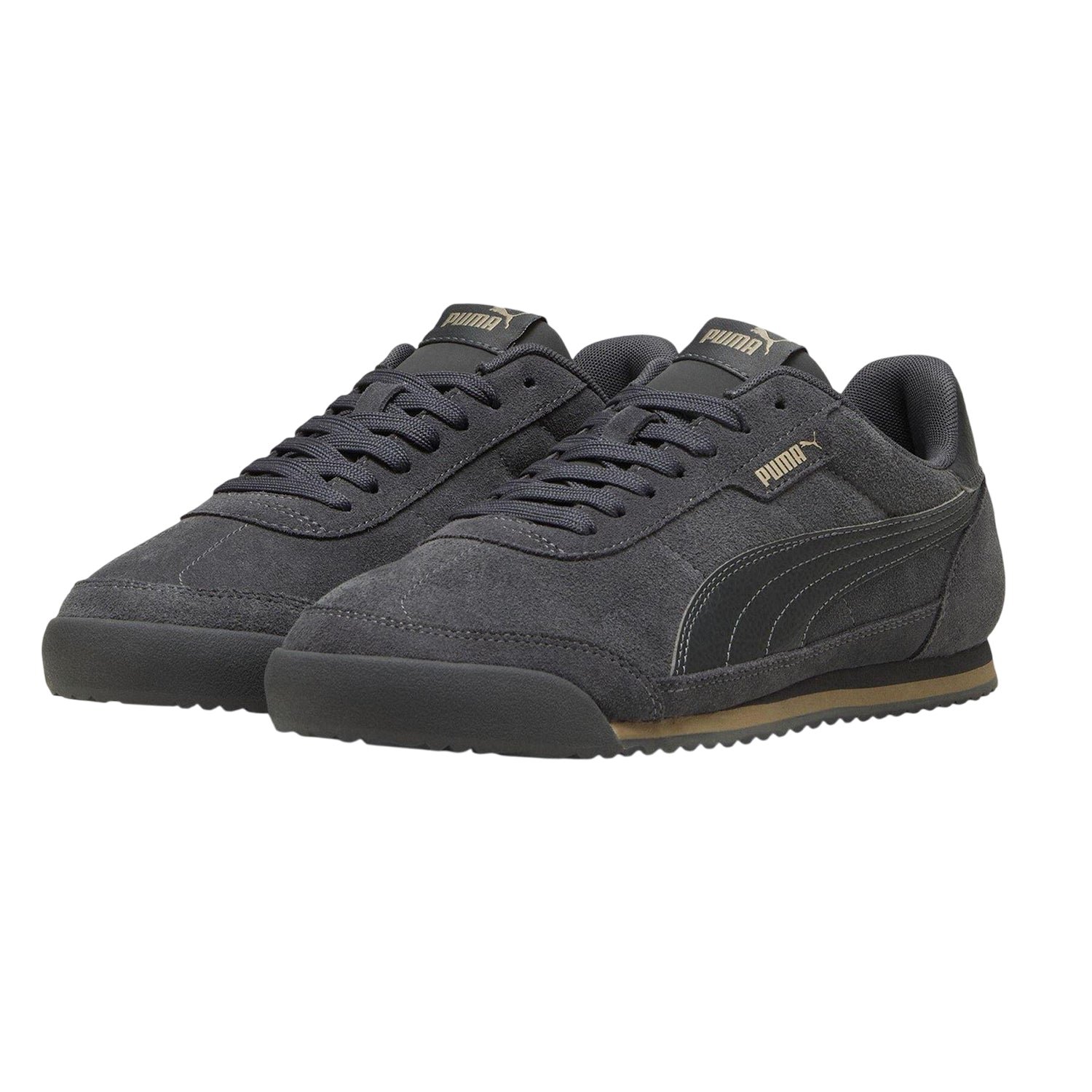 Alpine-Black - Side - Puma Mens Turino 2 Suede Trainers