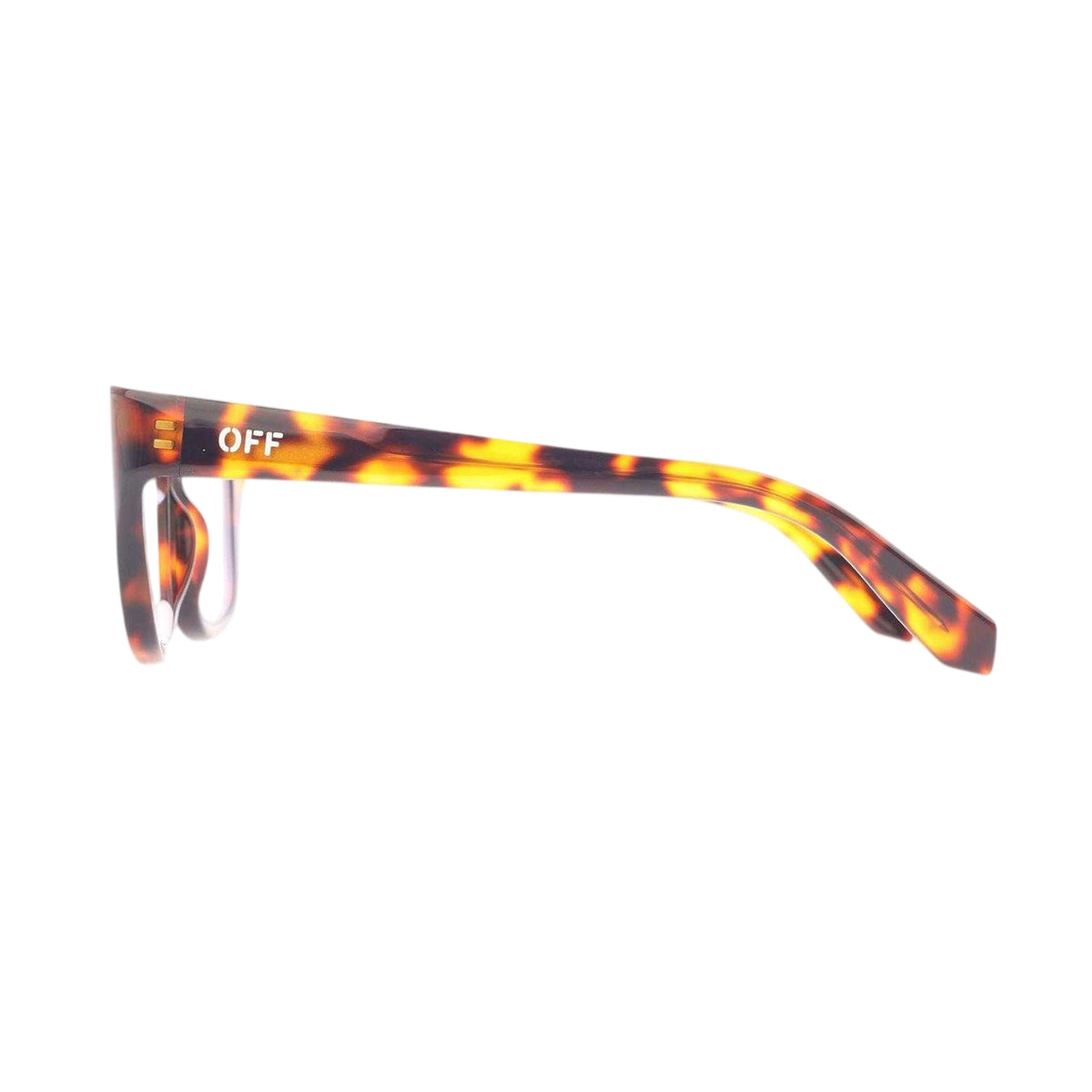 Brown-Black - Back - Off White Unisex Adult Style 63 Square Frame Glasses